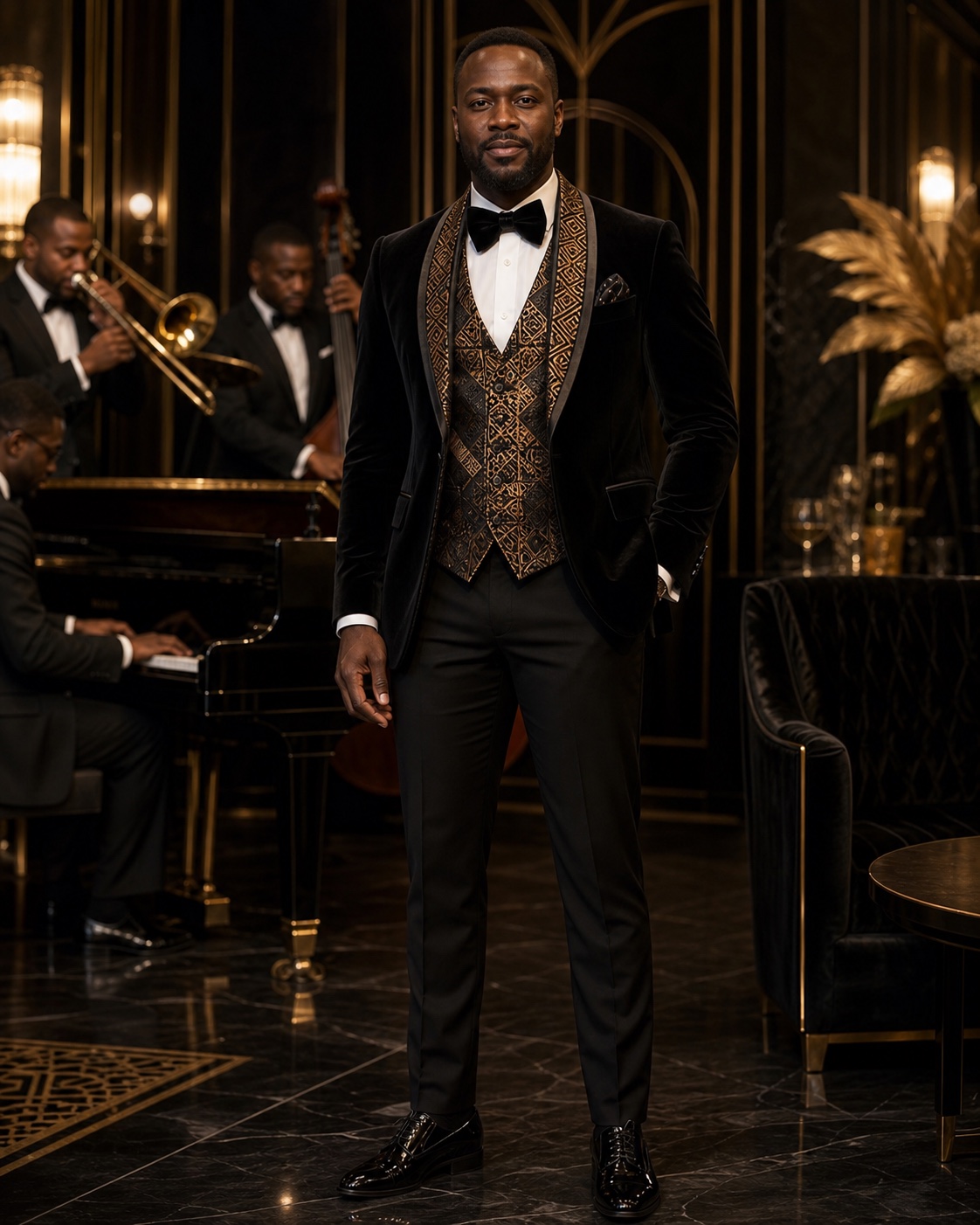 Velours obsidienne — inspiration de tenue de gala